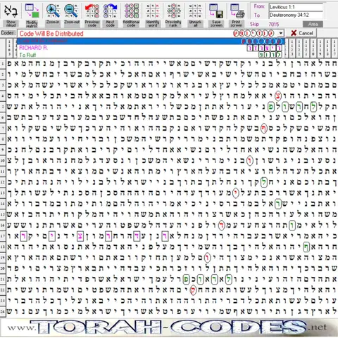 Torah Code matrix: Code Will Be Distributed