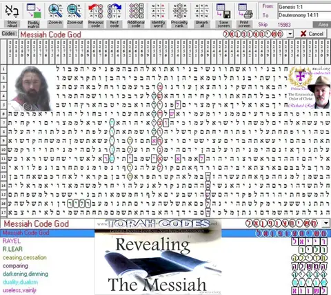 Torah Code matrix: Messiah Code God