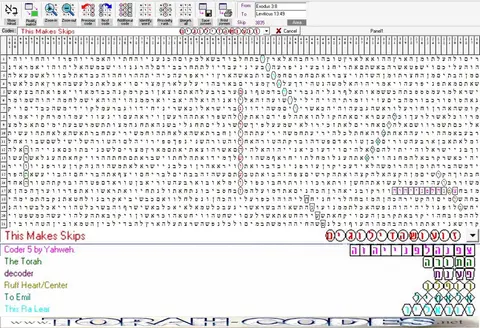 Torah Code matrix: This Makes Skips