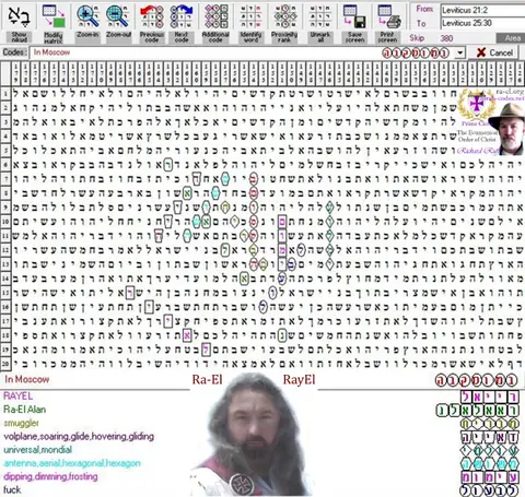 Torah Code matrix: In Moscow