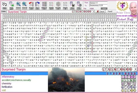 Torah Code matrix: Tianjin