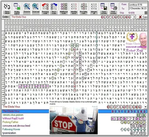 Torah Code matrix: Ebola Virus 1