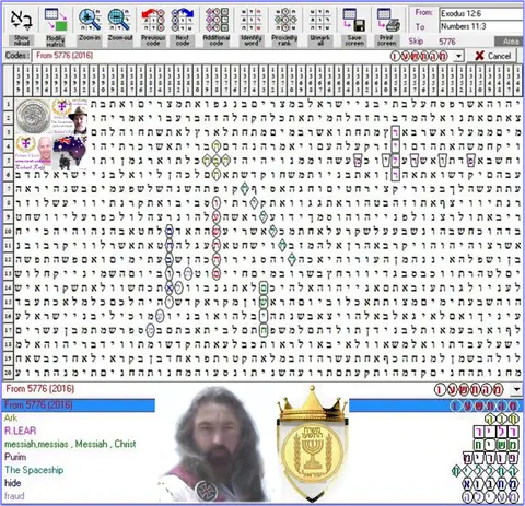 Torah Code matrix: From 5776
