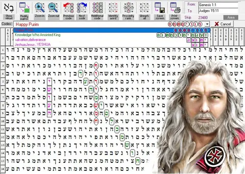 Torah Code matrix: Happy Purim