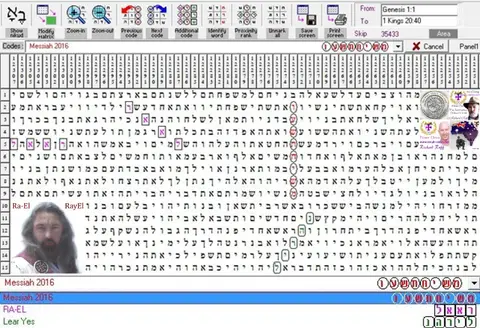 Torah Code matrix: Messiah 2016