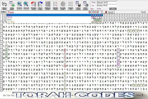 Torah Code matrix: Purim 5779