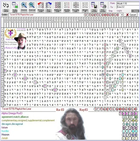 Torah Code matrix: Tevet 5776 Lear