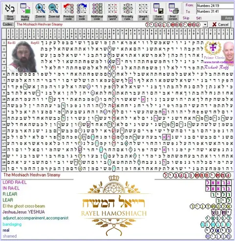 Torah Code matrix: The Messiah Heshvan