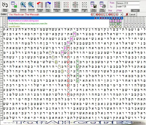 Torah Code matrix: Yes Heshvan the Messiah