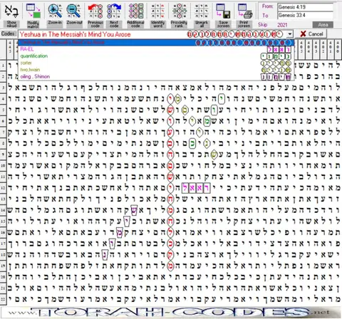 Torah Code matrix: Yeshua in the Messiah