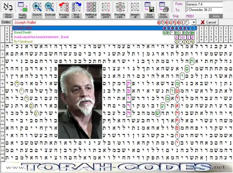 Torah Code matrix: Joseph Hallet