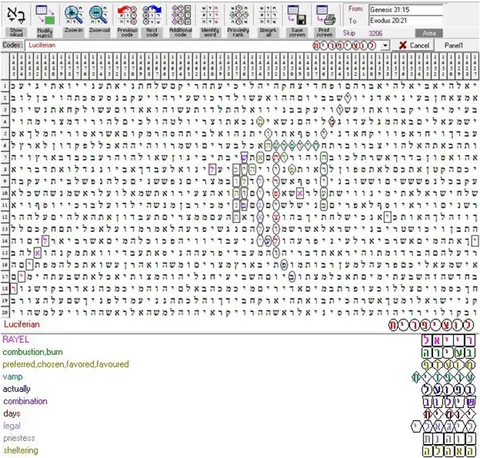 Torah Code matrix: Luciferian