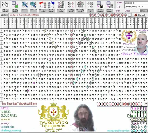 Torah Code matrix: God Sect YHVH Bless