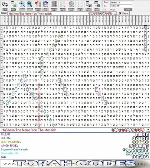 Torah Code matrix: King Messiah