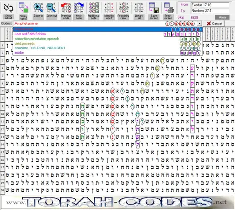 Torah Code matrix: Amphetamine 2