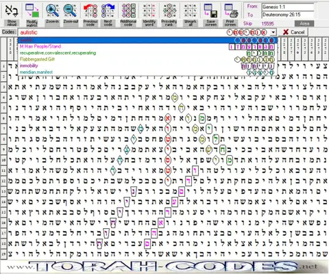 Torah Code matrix: Autistic