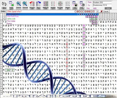 Torah Code matrix: DNA Spiral