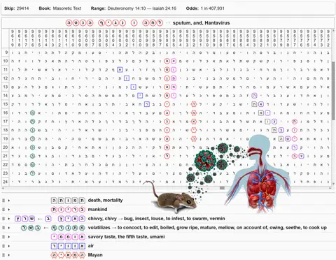 Torah Code matrix: Hantavirus