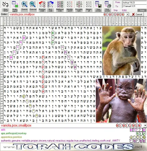 Torah Code matrix: Pox