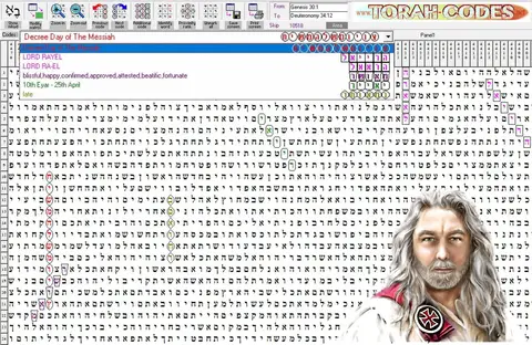 Torah Code matrix: Day of the Messiah