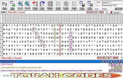 Torah Code matrix: Messiah Is Found