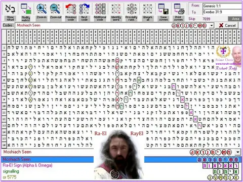 Torah Code matrix: Messiah Seen