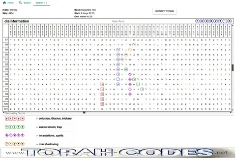 Torah Code matrix: Disinformation