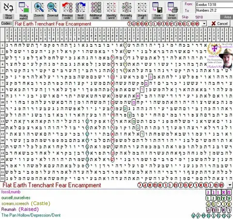 Torah Code matrix: Flat Earth 1