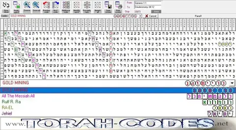Torah Code matrix: Gold Mining 2