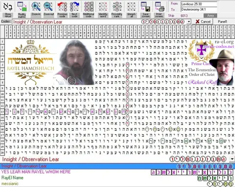 Torah Code matrix: Insight Lear