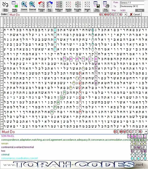Torah Code matrix: Must Do