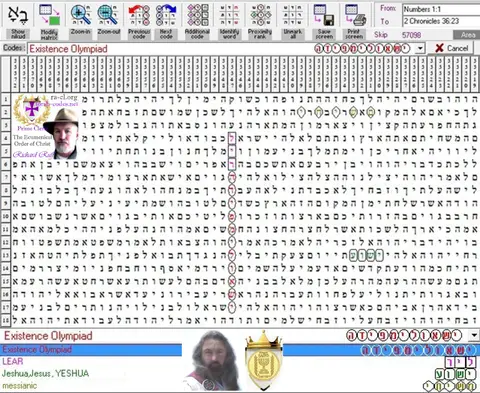 Torah Code matrix: Olympiad 2