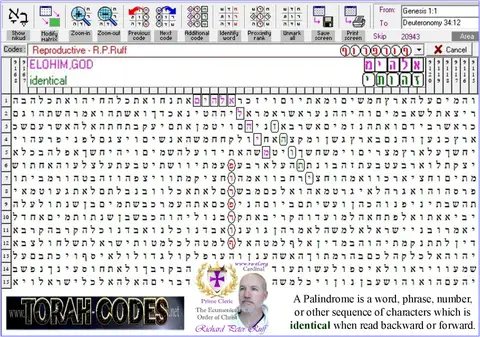 Torah Code matrix: Rpruff
