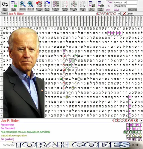 Torah Code matrix: Joe R Biden