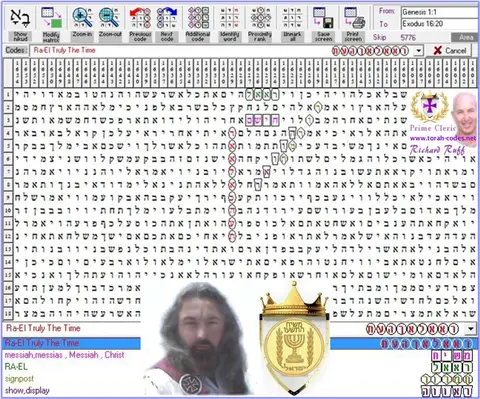 Torah Code matrix: Ra El Truly the Time