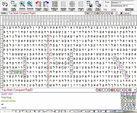 Torah Code matrix: Conquest RayEl