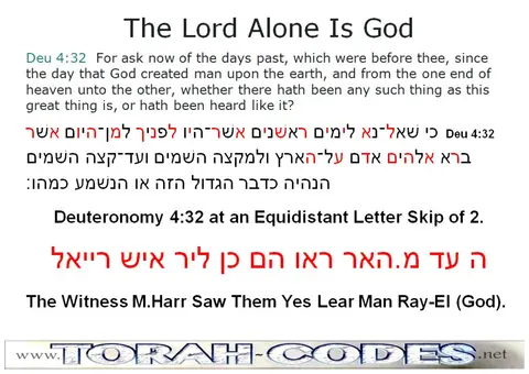 Torah Code matrix: ELS