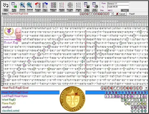 Torah Code matrix: Heart Ra El RayEl Give!