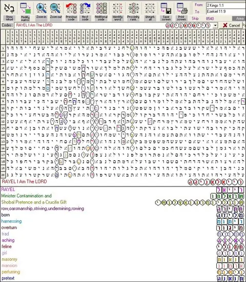 Torah Code matrix: I AM THE LORD 3