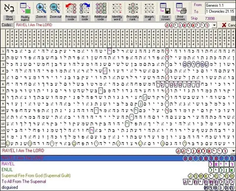 Torah Code matrix: I AM THE LORD 4