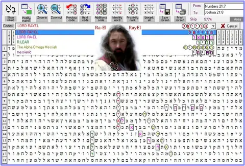 Torah Code matrix: Lord RayEl
