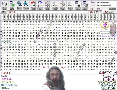 Torah Code matrix: RayEl 2016
