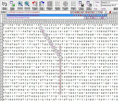 Torah Code matrix: RayEl Companion