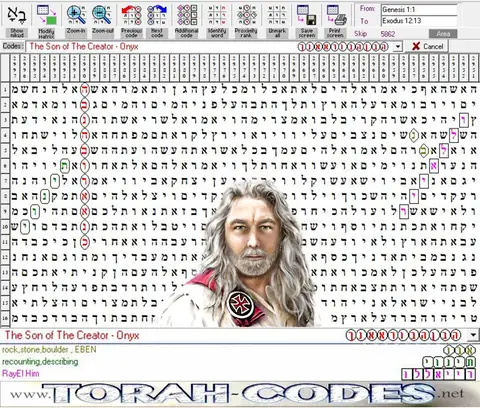 Torah Code matrix: The Son of the Creator