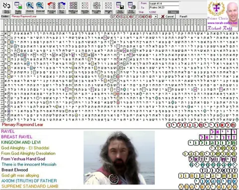 Torah Code matrix: Plenary Raymond Lear