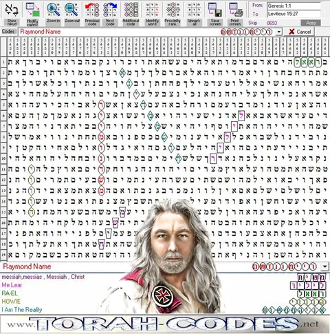 Torah Code matrix: Raymond Name