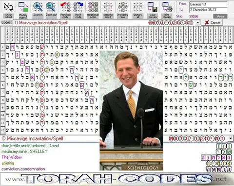 Torah Code matrix: D Miscavige