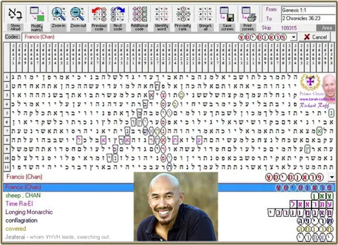 Torah Code matrix: Francis Chan