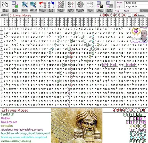 Torah Code matrix: Enki Was Moses