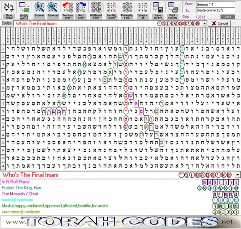 Torah Code matrix: The Final Imam